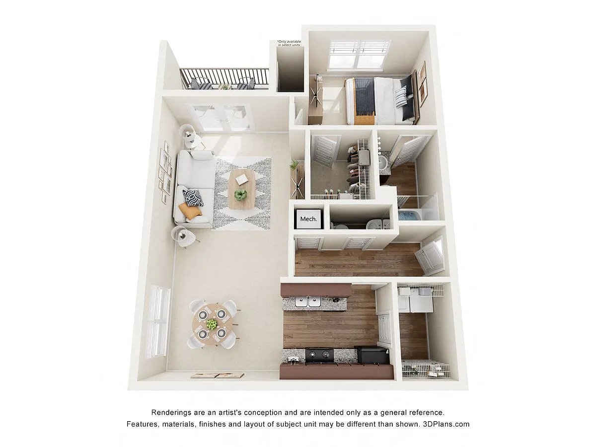 Floor plan 1 Bedroom