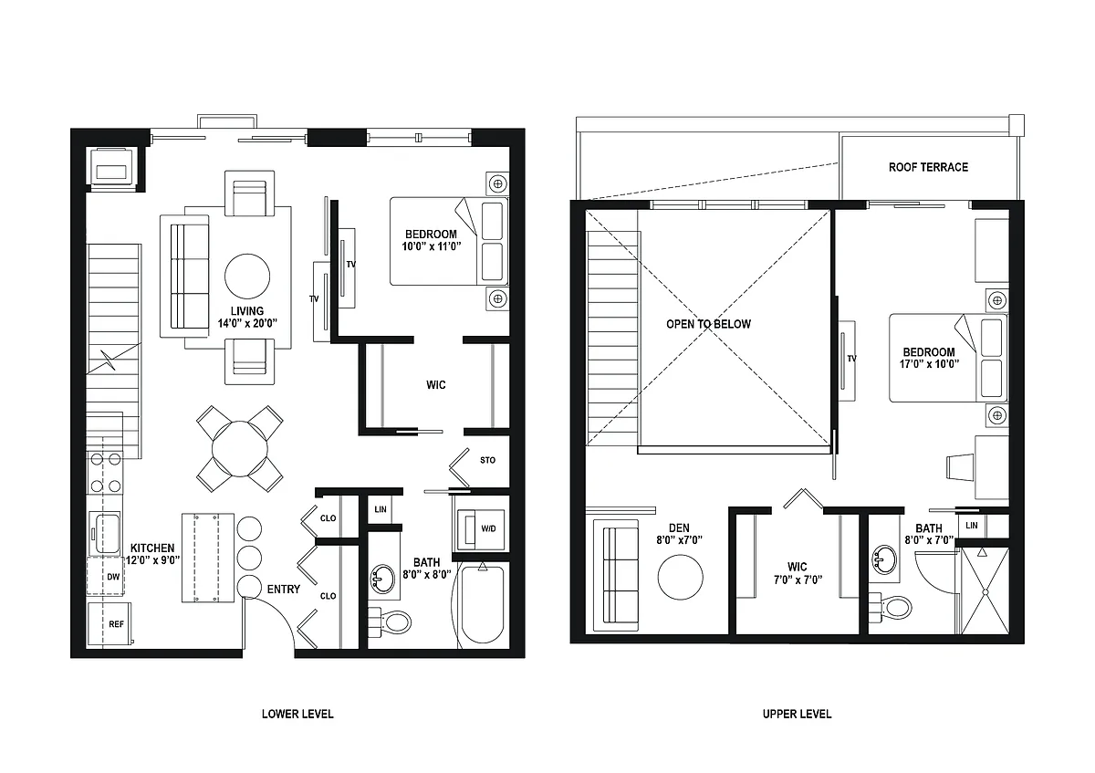 Floor plan CCL6 - Two-Story Loft