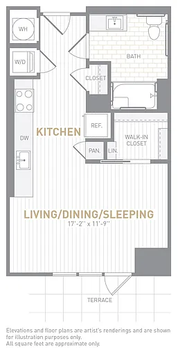Floor plan Studio-S03a