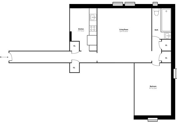 2nd image of 225 W 12th St APT 2H