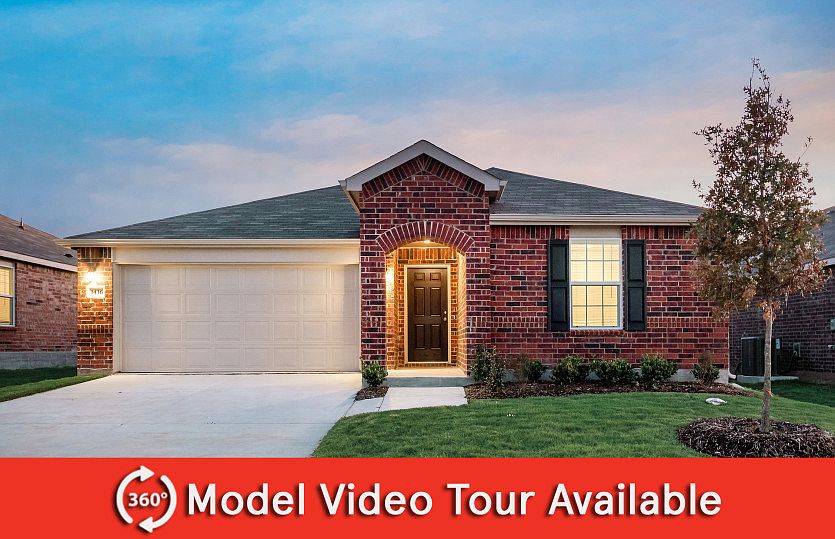 The Killeen, a one-story home with 2-car garage, shown with Home Exterior D