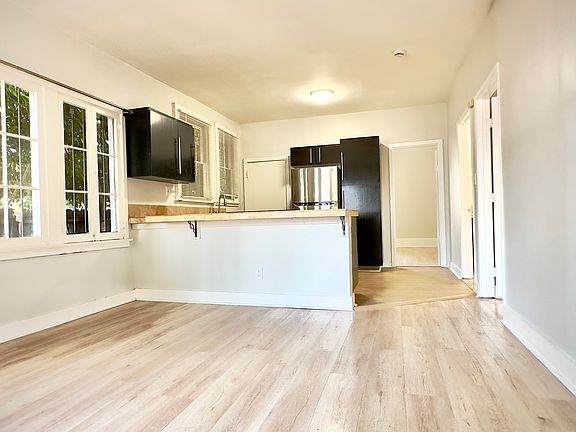 Open kitchen plan view from the front living room.