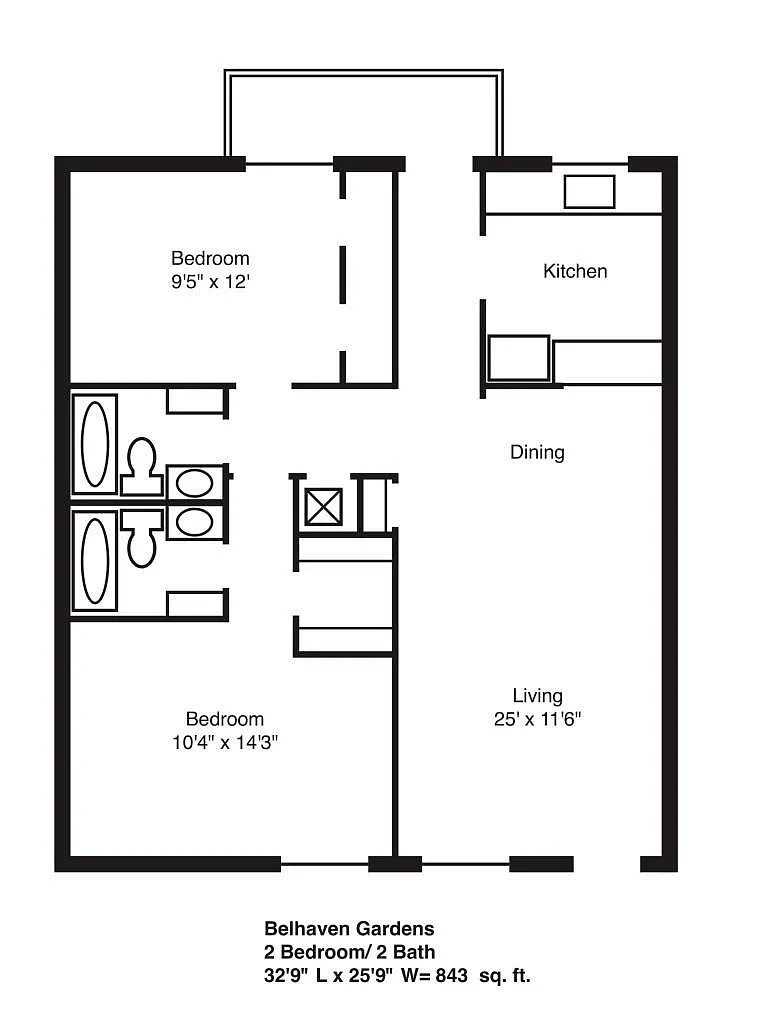 Floor plan 2 Bedroom