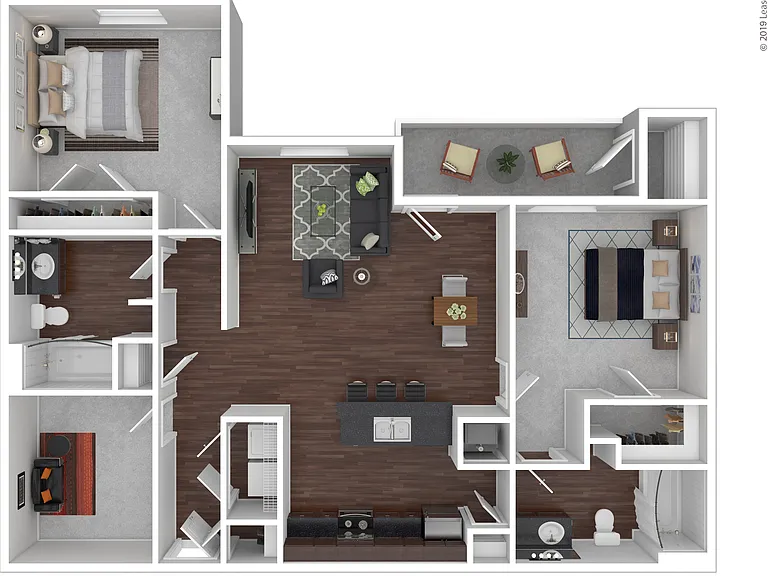 The Boiler: Beds - 2: Baths - 2: SqFt Range - 1069 to 1069