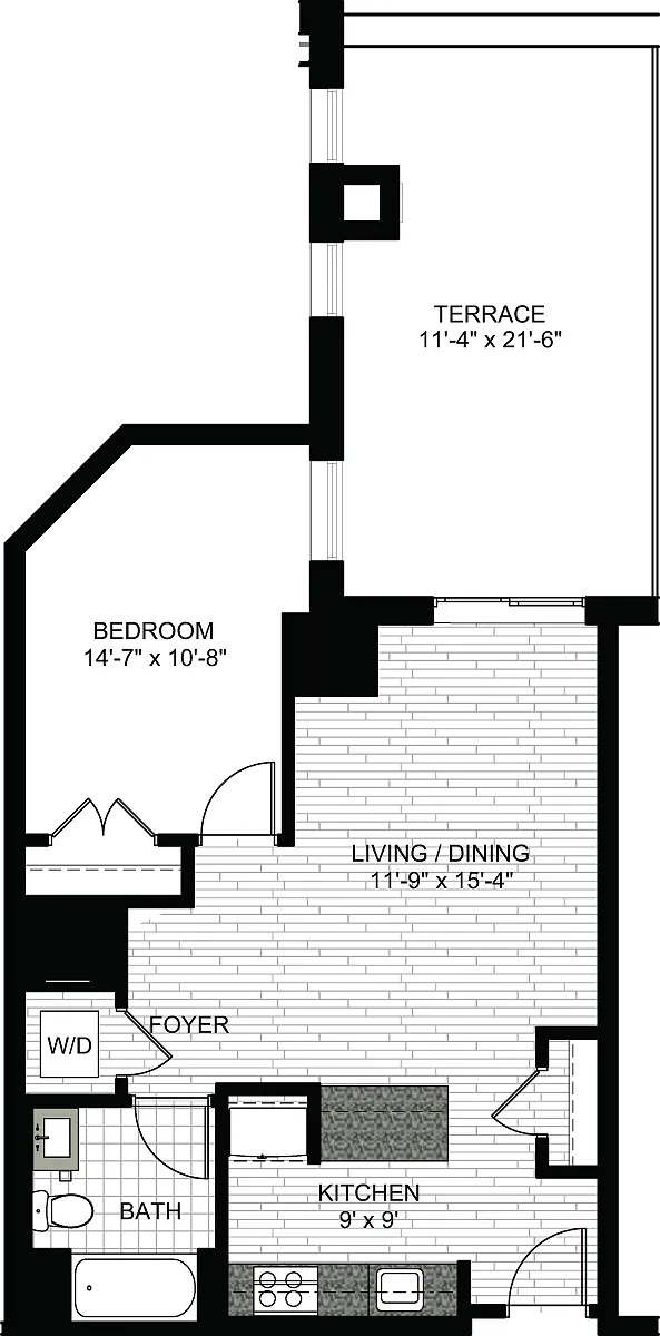 Floor plan 1 Bedroom I