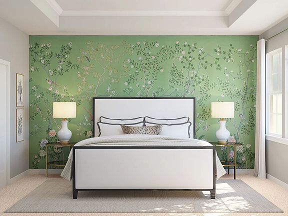 Primary suite with crown moulding