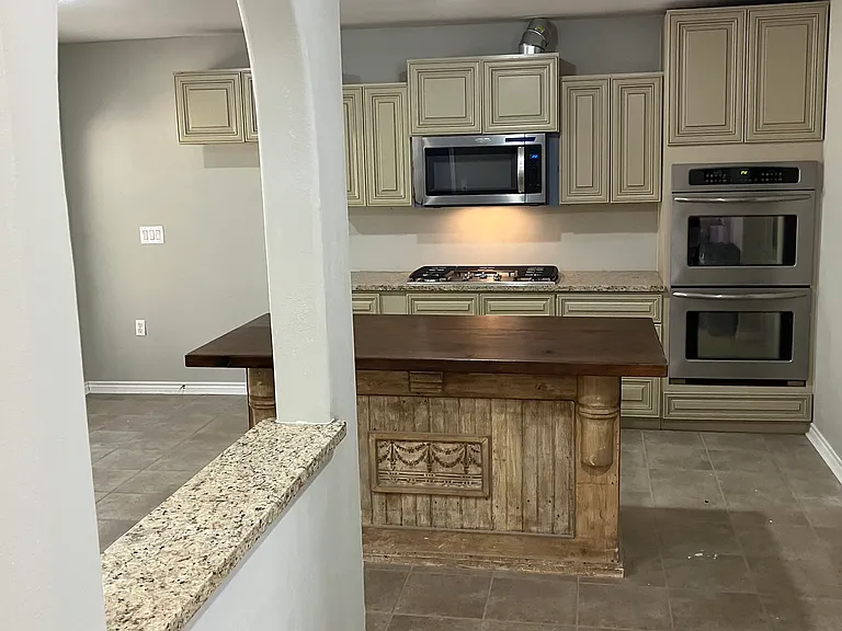 view of Kitchen from Den