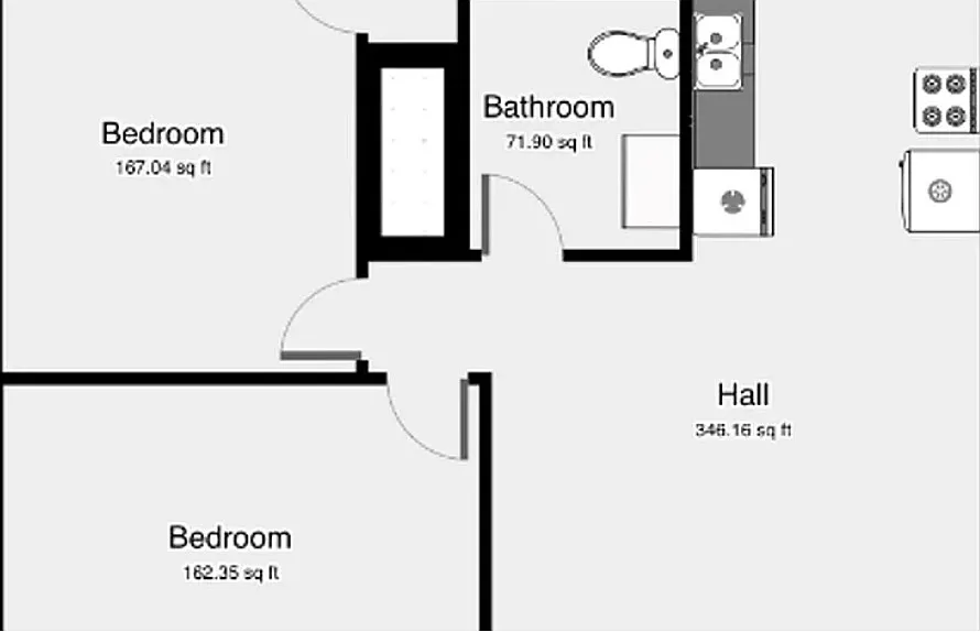 Floor plan Two Bedroom