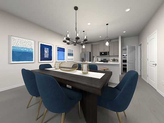 The open-concept floorplan allows for easy entertaining.