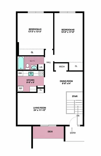 Floor plan Two Bedroom