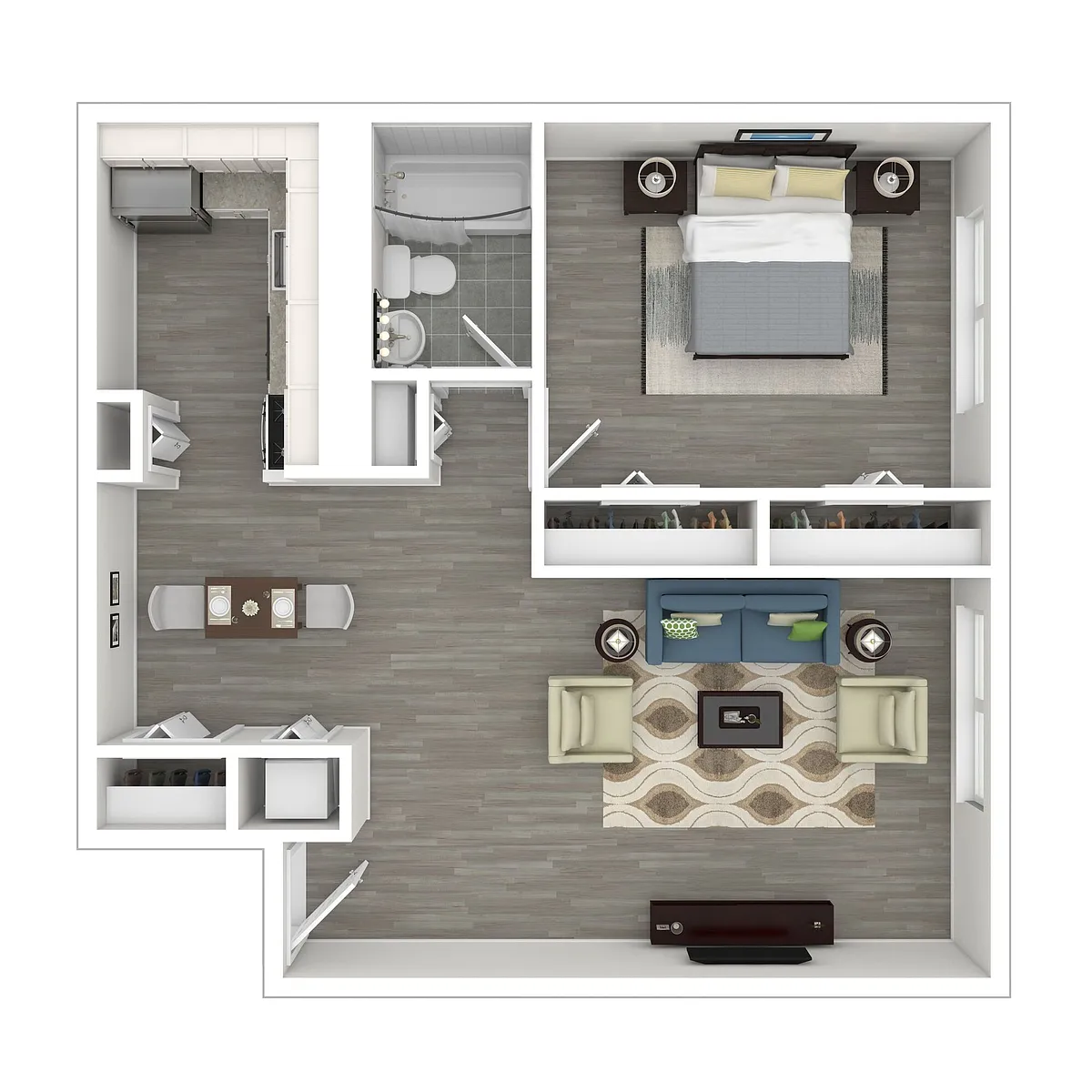 Floor plan 1X1 C