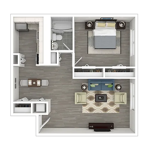 Floor plan 1X1 A