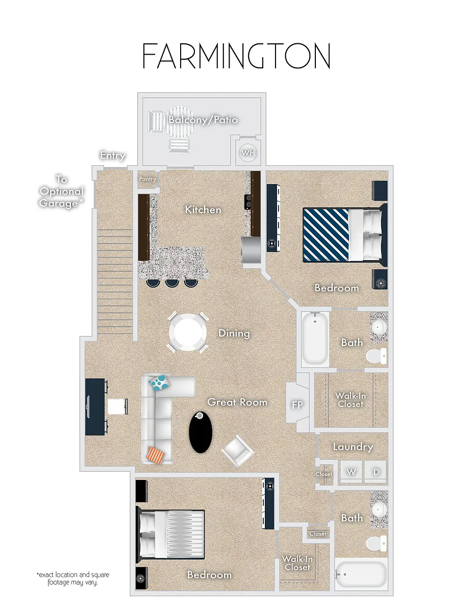Floor plan Farmington with Garage