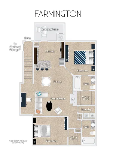 Floor plan Farmington with Garage