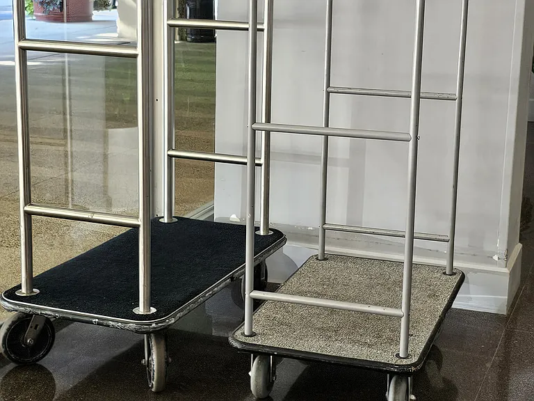 Carts in lobby