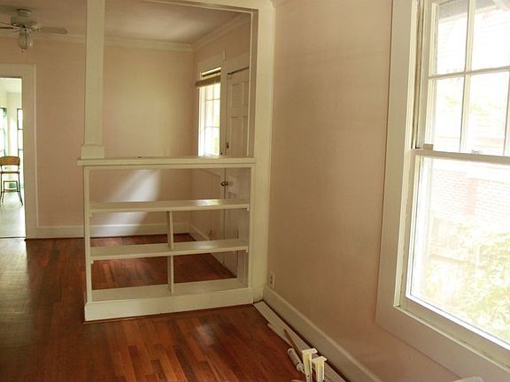 Built in shelves between living and dinning rooms