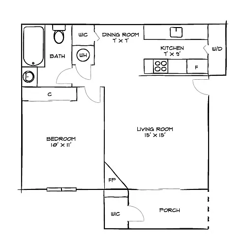 Floor plan Design 1B