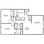 Floor plan Updated 2 Bedroom 2 Bath Apartment Style EN