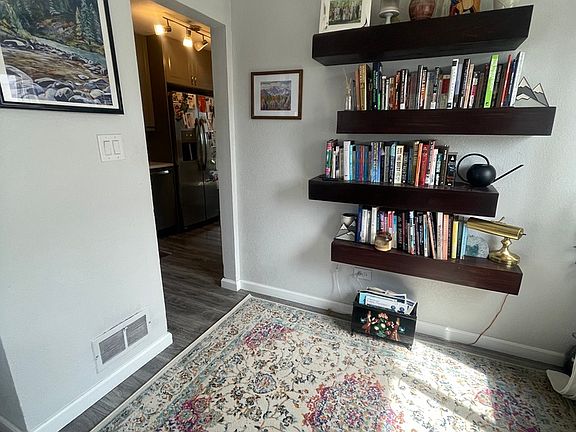 Living room into kitchen