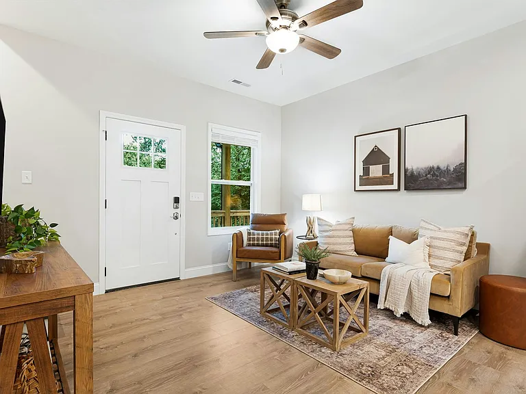 Generous living room with included fiber internet, bring your logins