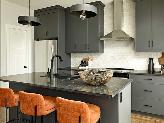 A photo of the kitchen in the Wicklow show home by Brookfield Residential