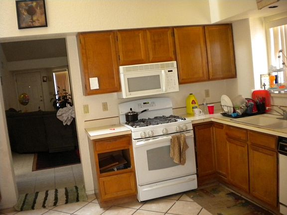 Kitchen with gas stove