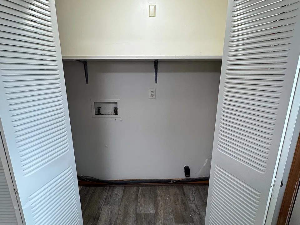 Washer and Dryer Hookups and Storage (off kitchen)