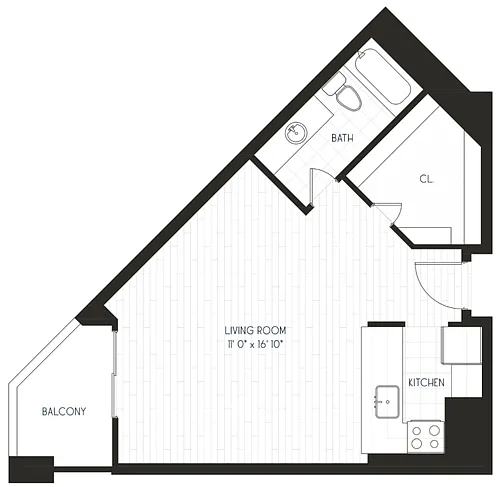 Floor plan Studio S3 - Classic