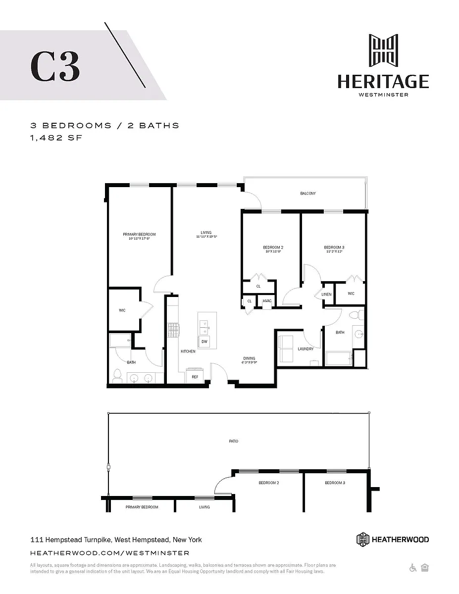 Floor plan 3 Bed, 2 Bath - C3