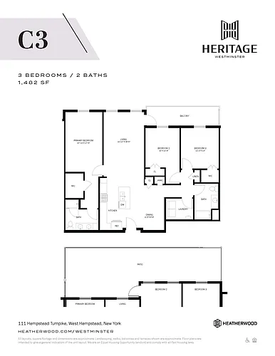 Floor plan 3 Bed, 2 Bath - C3