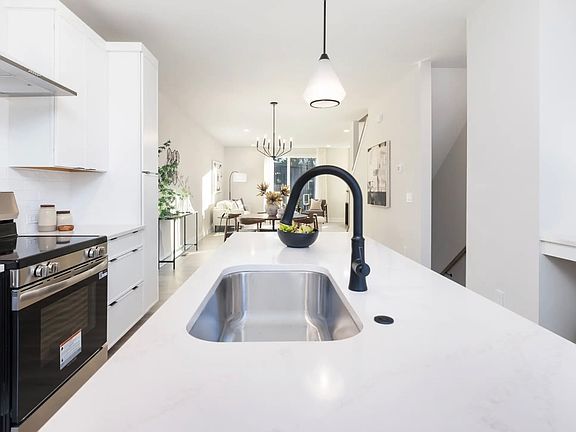 kitchen area - open floor plan to living room