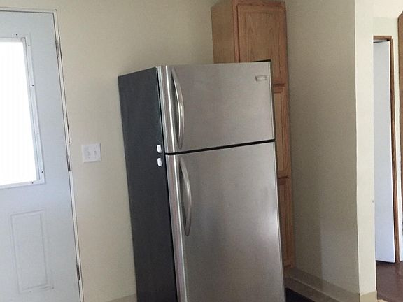 Stove and large fridge included. 