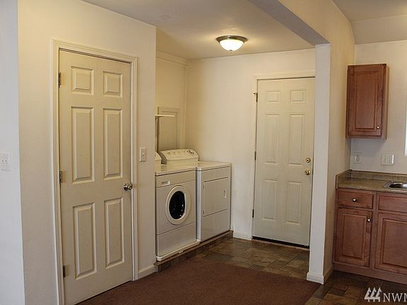 Laundry area and back door