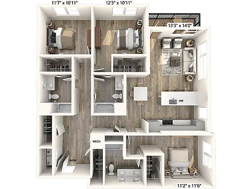 Floor plan C2-538sf