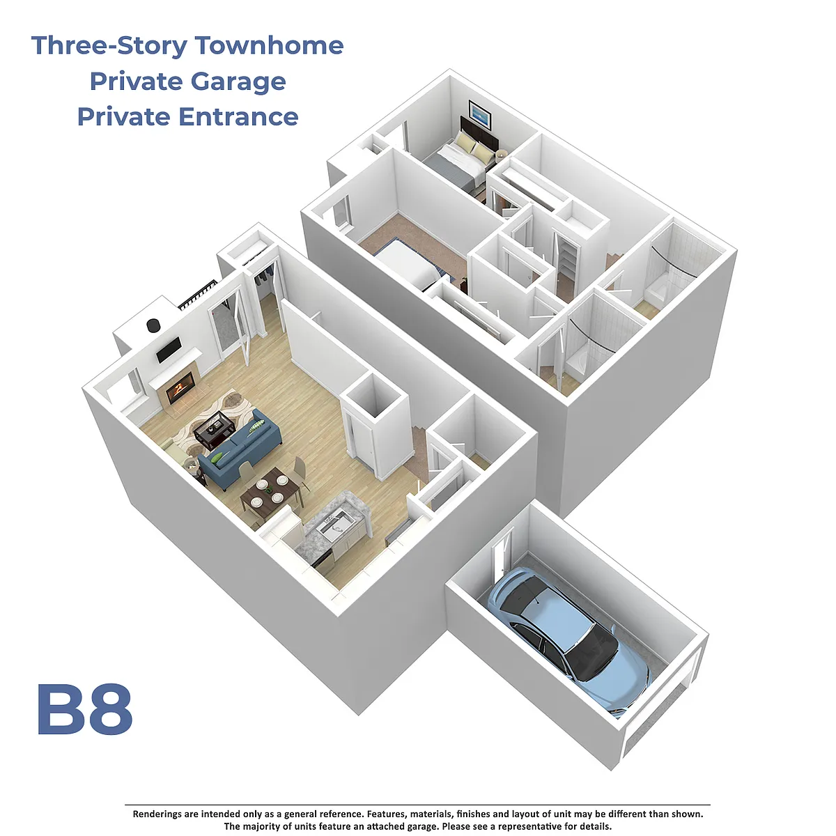 Floor plan B8 w/attached garage