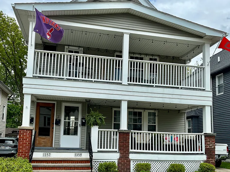 Unit 1 has a cozy front porch and is walking distance to many fun locations in Lakewood.