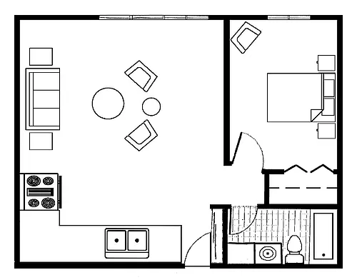 Floor plan 1 Bedroom