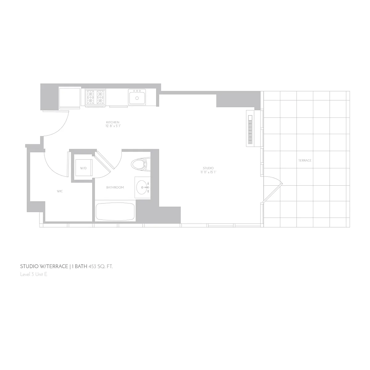 Floor plan Studio / 1 Bathroom