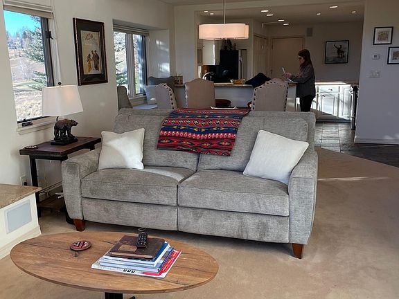 Family room looking towards kitchen area.