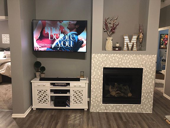 Living room fireplace