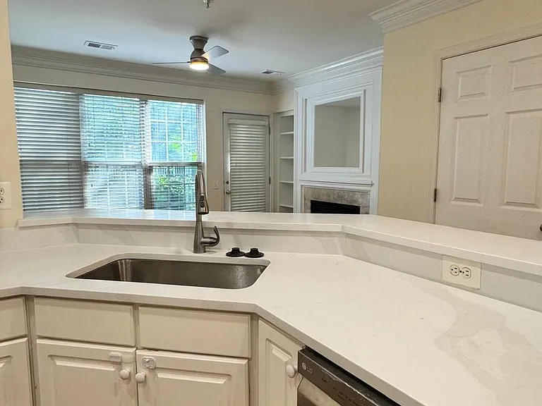 Kitchen with new countertop and sink
