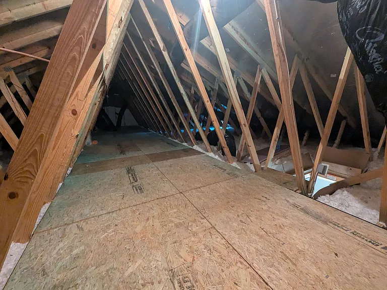 No need for off-site storage. Plenty of room in the attic for your off-season decorations and other boxes.