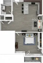 1 BED 1 BATH 1 BED 1 BATH