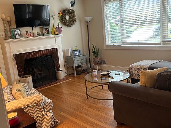 Living room has plenty of natural light