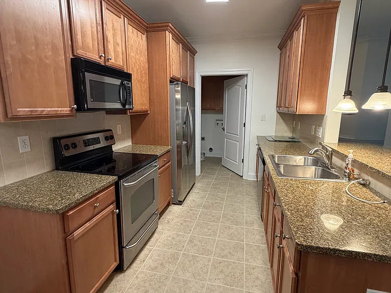 kitchen looking into laundry room