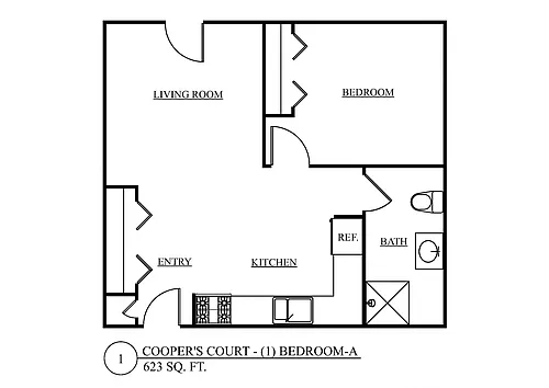 Floor plan One Bedroom A