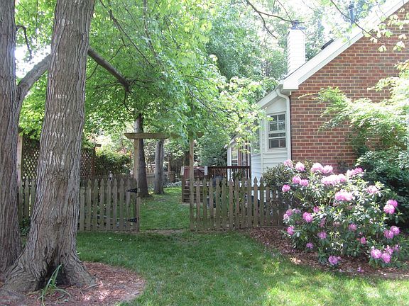 Fenced backyard