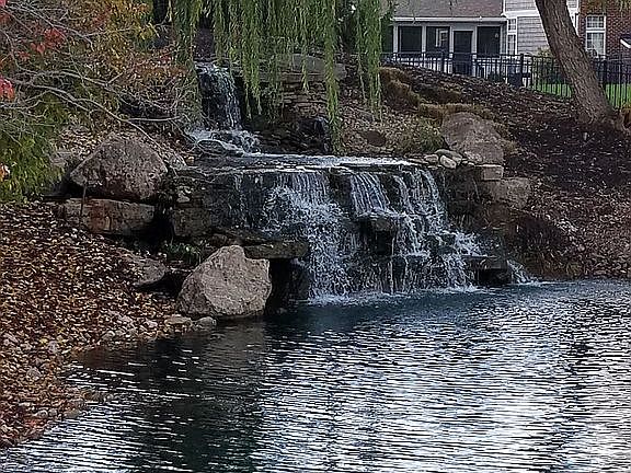 Community Pond and Waterfall
