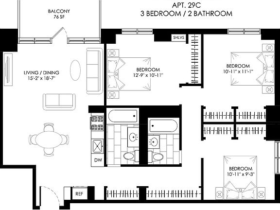2nd image of 70 W 93rd St #7029C