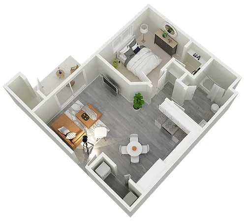 Floor plan 1x1 Loft